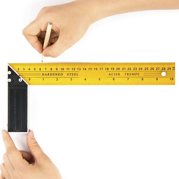 Esquadro De Aço 12" Cabo Metálico Profissional | Fertak